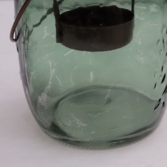 Green Rustic Mason Jar Candle Holder - Picture 11 of 12
